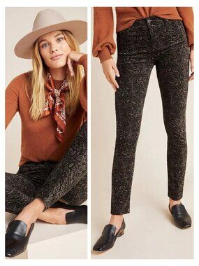 AG X ANTHROPOLOGIE The Stevie Velvet High-Rise Skinny Jeans Size 27R